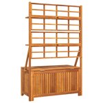 vidaXL Boîte de rangement avec treillis 99x50x160 cm Acacia massif