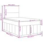 vidaXL Sommier à lattes de lit avec matelas Gris clair 120x200cm Tissu