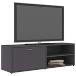 vidaXL Meuble TV Gris 120x34x37 cm Bois d’ingénierie