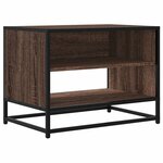 vidaXL Meuble TV chêne marron 61x40x46 cm bois d'ingénierie et métal