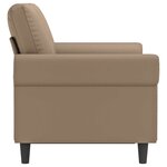 vidaXL Canapé à 2 places Cappuccino 120 cm Similicuir