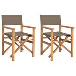 vidaXL Chaise de directeur 100  Polyester Teck Solide