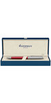 Waterman hemisphere deluxe stylo bille  rouge  capuchon ciselé  recharge bleue pointe moyenne  coffret cadeau