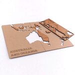 Mimi innovations décor de carte du monde murale puzzle marron 150x90cm