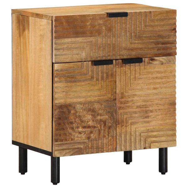 vidaXL Table de chevet marron 50x33x60 cm bois de manguier massif