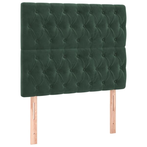 vidaXL Tête de lit Vert foncé 100x7x118/128 cm Velours