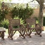 vidaXL Chaises de jardin lot de 2 58x58x78 5 cm bois de sapin massif