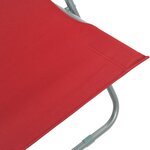 vidaXL Chaises de plage pliables lot de 2 Acier et tissu oxford Rouge