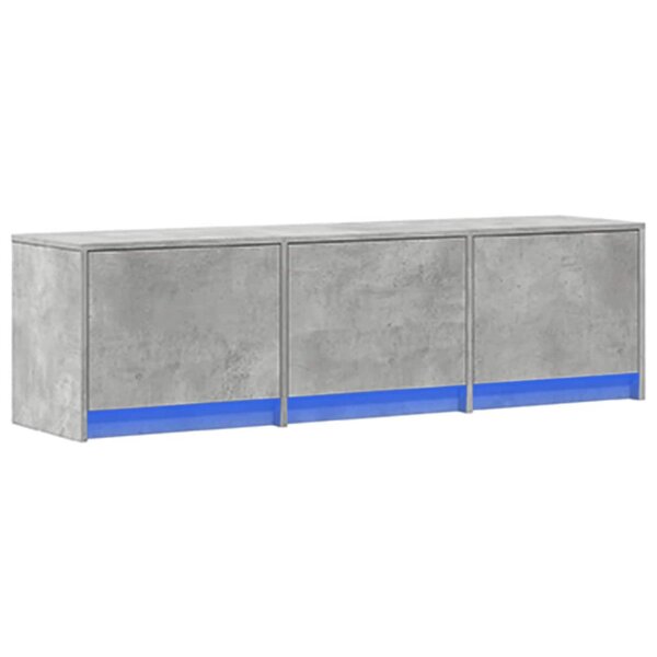 vidaXL Meuble TV Béton Bois d'ingénierie