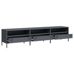 vidaXL Meuble TV anthracite 202x39x43 5 cm acier laminé à froid