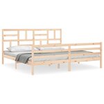 vidaXL Cadre de lit sans matelas 200x200 cm bois massif
