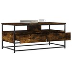 vidaXL Table basse chêne fumé 100x51x45 cm bois d'ingénierie