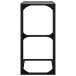 vidaXL Table d'appoint avec verre noir 40x30x61 5 cm acier