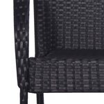 vidaXL Chaises empilables d'extérieur 6 Pièces Résine tressée Noir