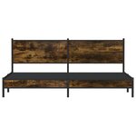 vidaXL Cadre de lit en métal sans matelas chêne fumé 200x200 cm