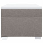 vidaXL Sommier à lattes de lit avec matelas Taupe 80x200 cm Tissu