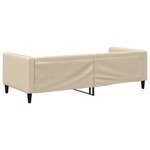 vidaXL Lit de repos sans matelas crème 90x200 cm tissu