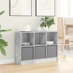 vidaXL Buffet Gris béton 88 5 x 27 5 x 63 5 cm