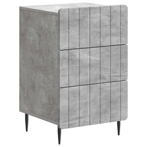 vidaXL Cabinet de chevet Gris béton 43 x 41 x 68 cm Bois d'ingénierie