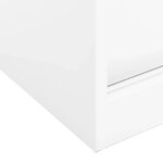 Armoire de bureau avec porte coulissante verrouillable 90 x 40 x 90 cm en acier blanc 02_0046810
