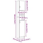 vidaXL Meuble de salle de bain Chêne artisanal 32x25 5x190 cm Bois d'ingénierie