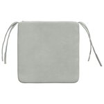 vidaXL Coussins de siège 4 Pièces Gris clair 40 x 40 x 3 cm Velours