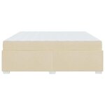 vidaXL Cadre de lit avec matelas Crème 200 x 200 cm tissu