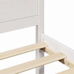vidaXL Cadre de lit avec tête de lit Blanc 150 x 200 cm Pin massif