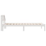 vidaXL Cadre de lit avec tête de lit Blanc 100 x 200 cm Pin massif
