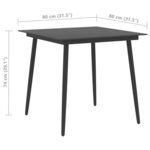 vidaXL Ensemble à manger de jardin 5 Pièces PVC résine tressée noir