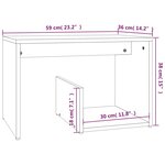 vidaXL Table d'appoint Sonoma gris 59x36x38 cm Bois d'ingénierie