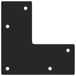 vidaXL Pieds en épingle à cheveux pour consoles  lot de 4  noir  72 cm  acier massif