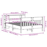 vidaXL Lit bibliothèque sans matelas 150x200 cm bois massif de pin