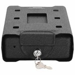 vidaXL Coffre de voiture avec verrouillage Noir 21.8 x 16 x 7 cm Acier