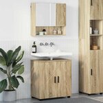 vidaXL Ensemble de mobilier de salle de bain 2 Pièces Chêne sonoma