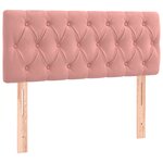 vidaXL Sommier à lattes de lit avec matelas et LED Rose 90x190 cm