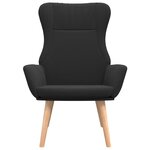 vidaXL Chaise de relaxation Noir Tissu
