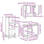 vidaXL Ensemble de mobilier de salle de bain 3 Pièces Chêne noir