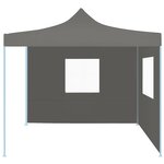 vidaXL Tente de réception escamotable avec 2 parois 3x3 m Anthracite