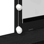 vidaXL Coiffeuse Chêne noir 80 x 41 x 144 5 cm Bois d'ingénierie