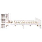 vidaXL Lit bibliothèque sans matelas blanc 200x200 cm bois pin massif