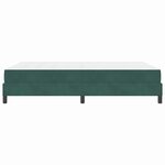 vidaXL Lit à ressorts avec matelas Vert foncé 140 x 190 cm tissu