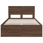 vidaXL Cadre de lit Chêne brun 120 x 200 cm Bois d'ingénierie