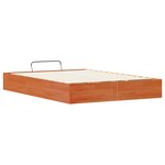 vidaXL Cadre de lit ottoman avec rangement Brun Ciré 120 x 200 cm