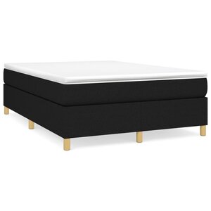 vidaXL Cadre de lit sans matelas noir 140x200 cm tissu