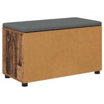 vidaXL Banc d'entrée avec coussin Bois ancien 80 x 46 x 46 cm