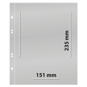 Feuilles Multi Collect Lindner transparentes à 1 poche pour mini feuilles.