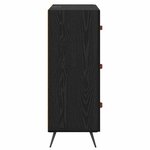 vidaXL Commode Chêne Noir 69 5 x 34 x 90 cm Bois d’ingénierie