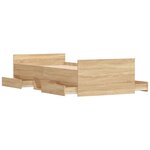 vidaXL Cadre de lit tête de lit et pied de lit chêne sonoma 90x190 cm