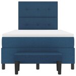 vidaXL Lit à ressorts avec tête de lit Bleu 120 x 190 cm tissu